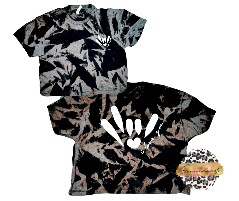 Acid wash T-shirt or Crop top