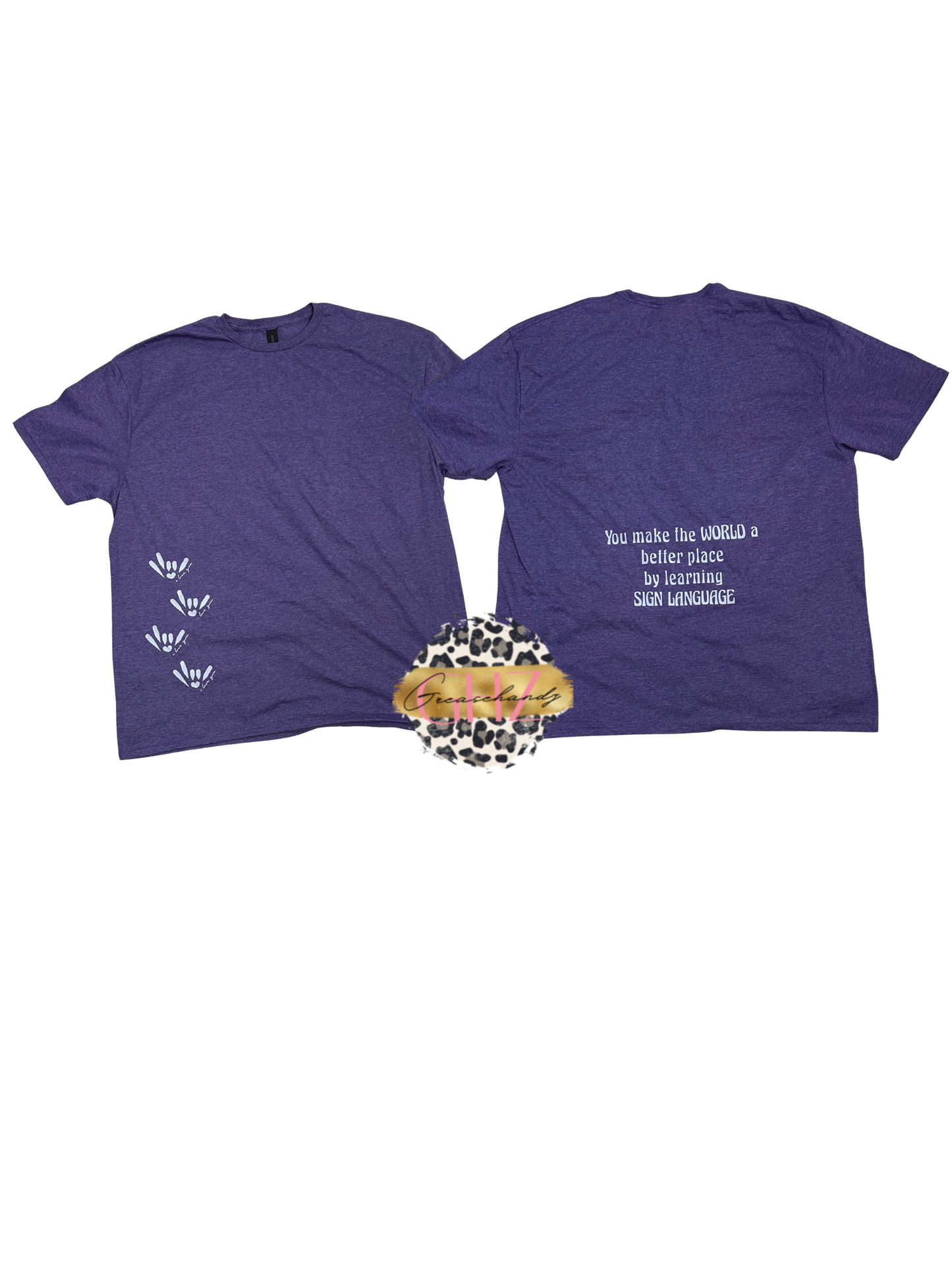 #114 better place asl t-shirt purple 2xl
