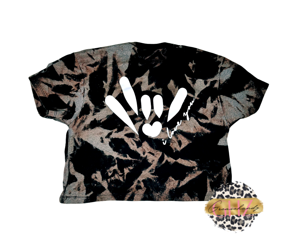 Acid wash T-shirt or Crop top