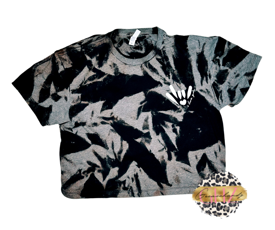 Acid wash T-shirt or Crop top