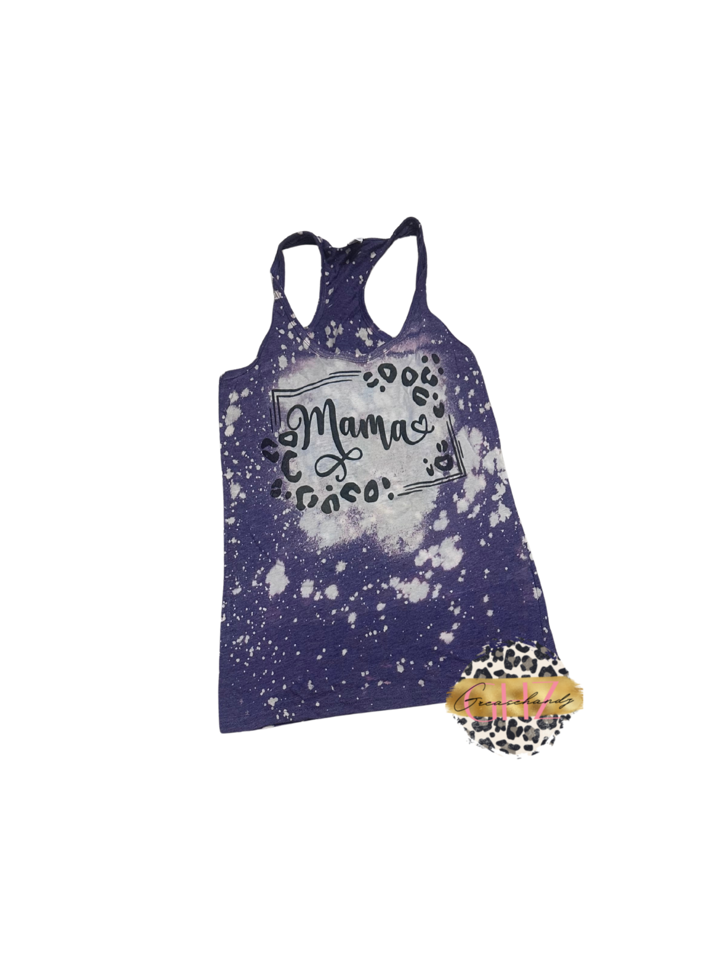 #155 Leopard Mama bleached tank top (M)