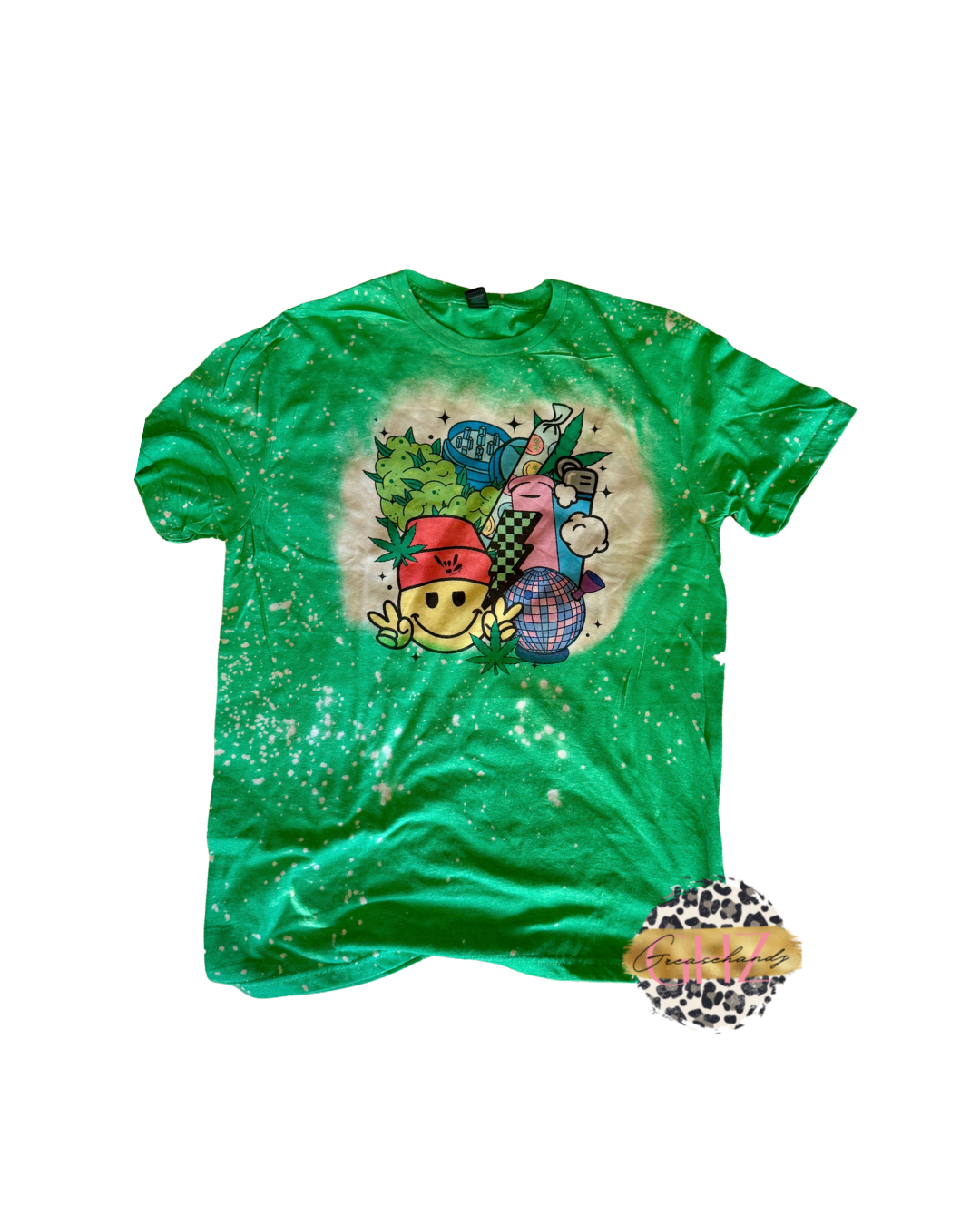 #15 420 bleached emoji tshirt (m)