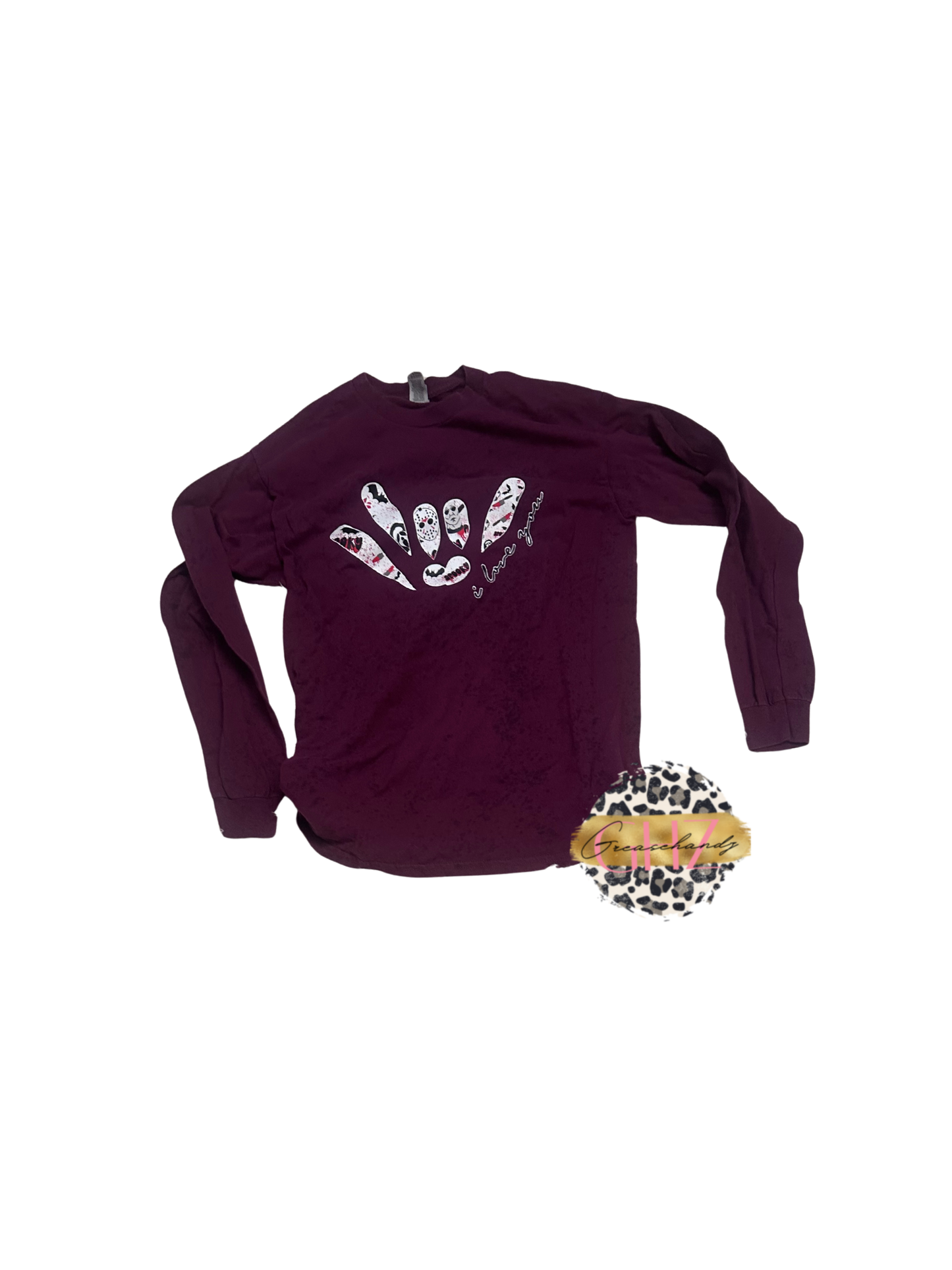 #167 Halloween ILY long sleeve (M)