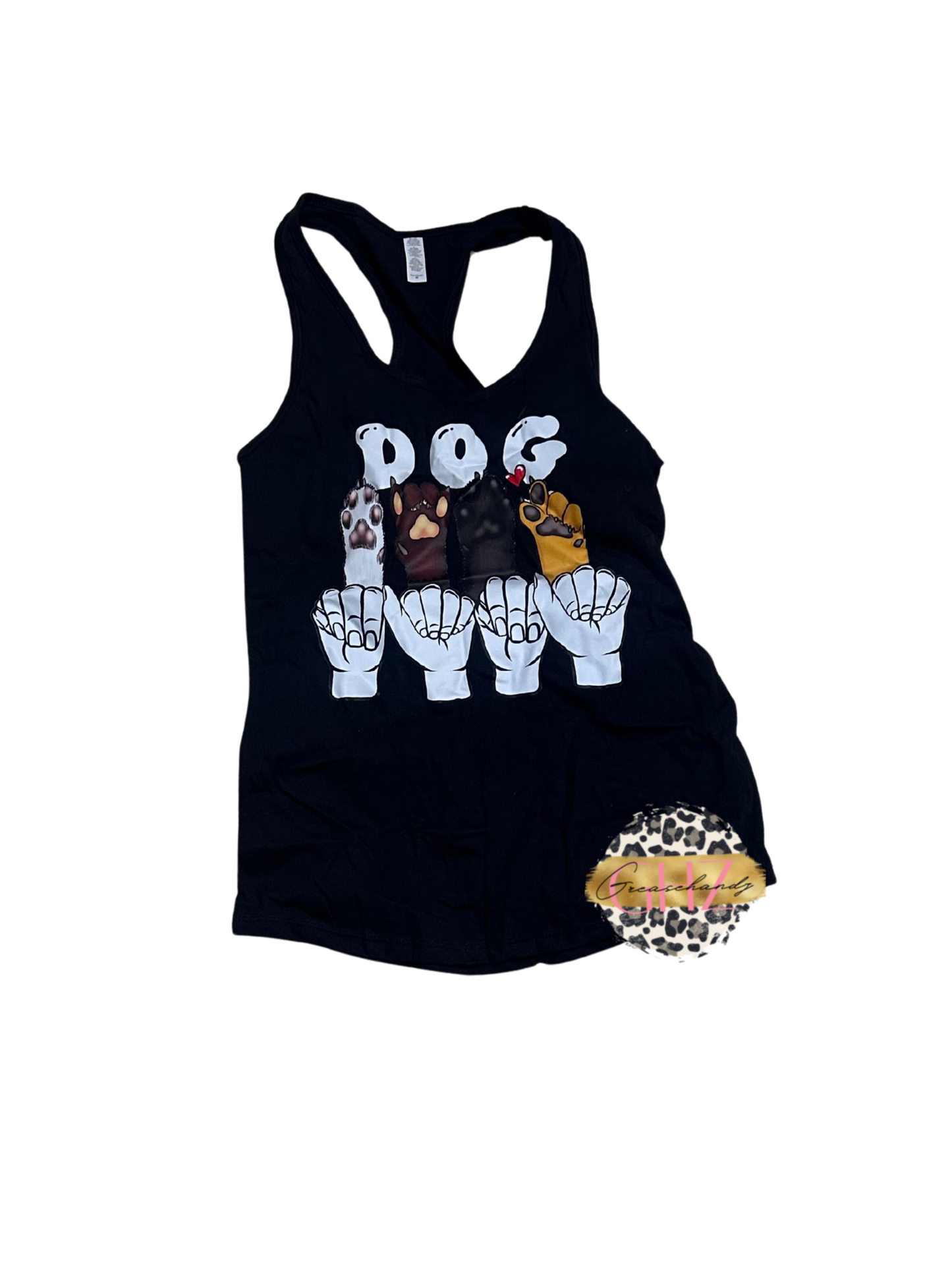 #176 Dog mama tanktop asl (M)