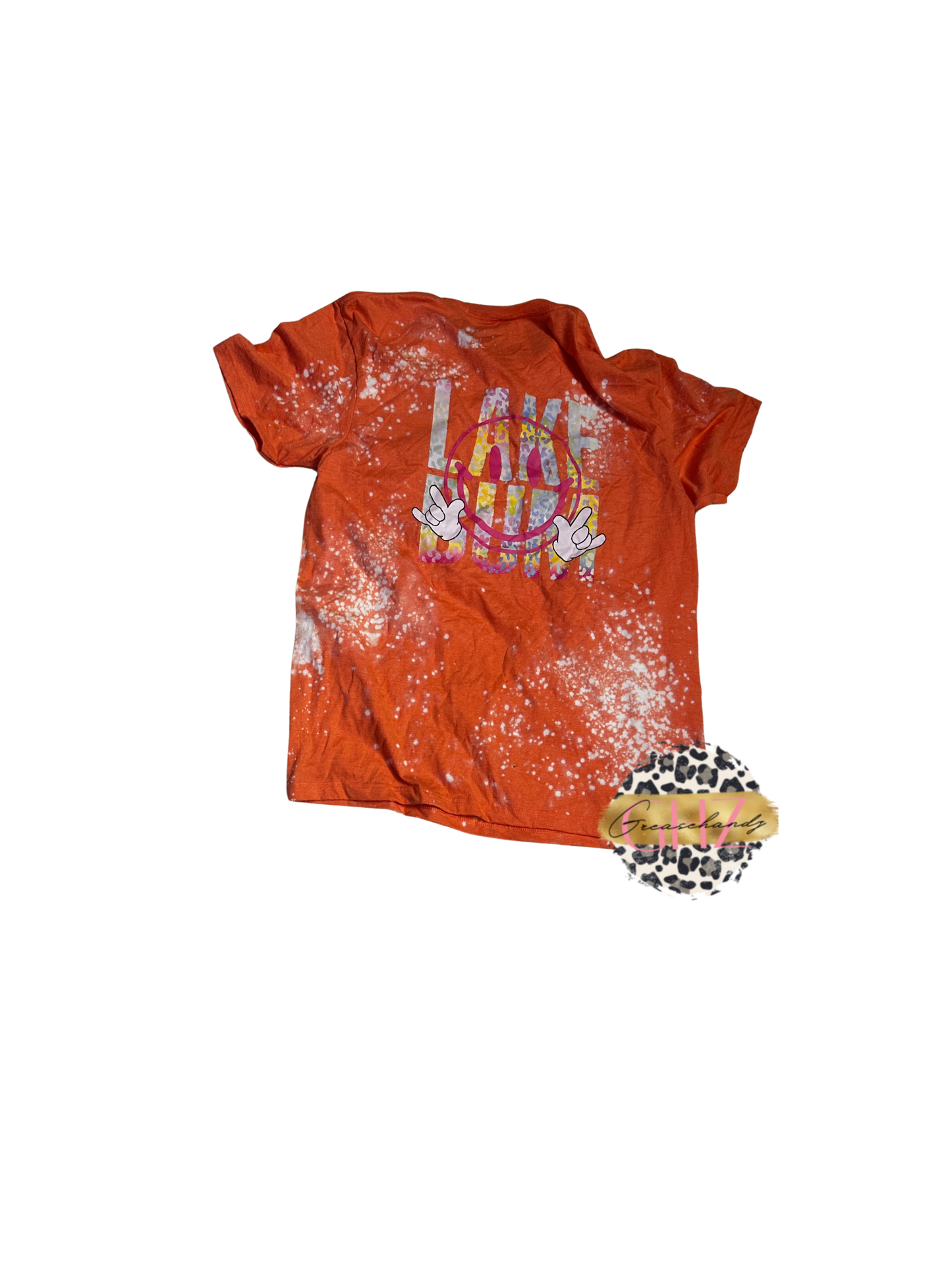 #191 Lake bum bleached t-shirt (L)