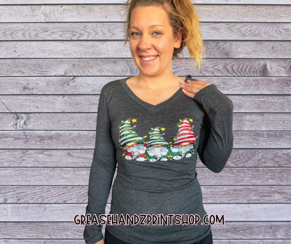 Christmas Gnomes ILY ASL long sleeve