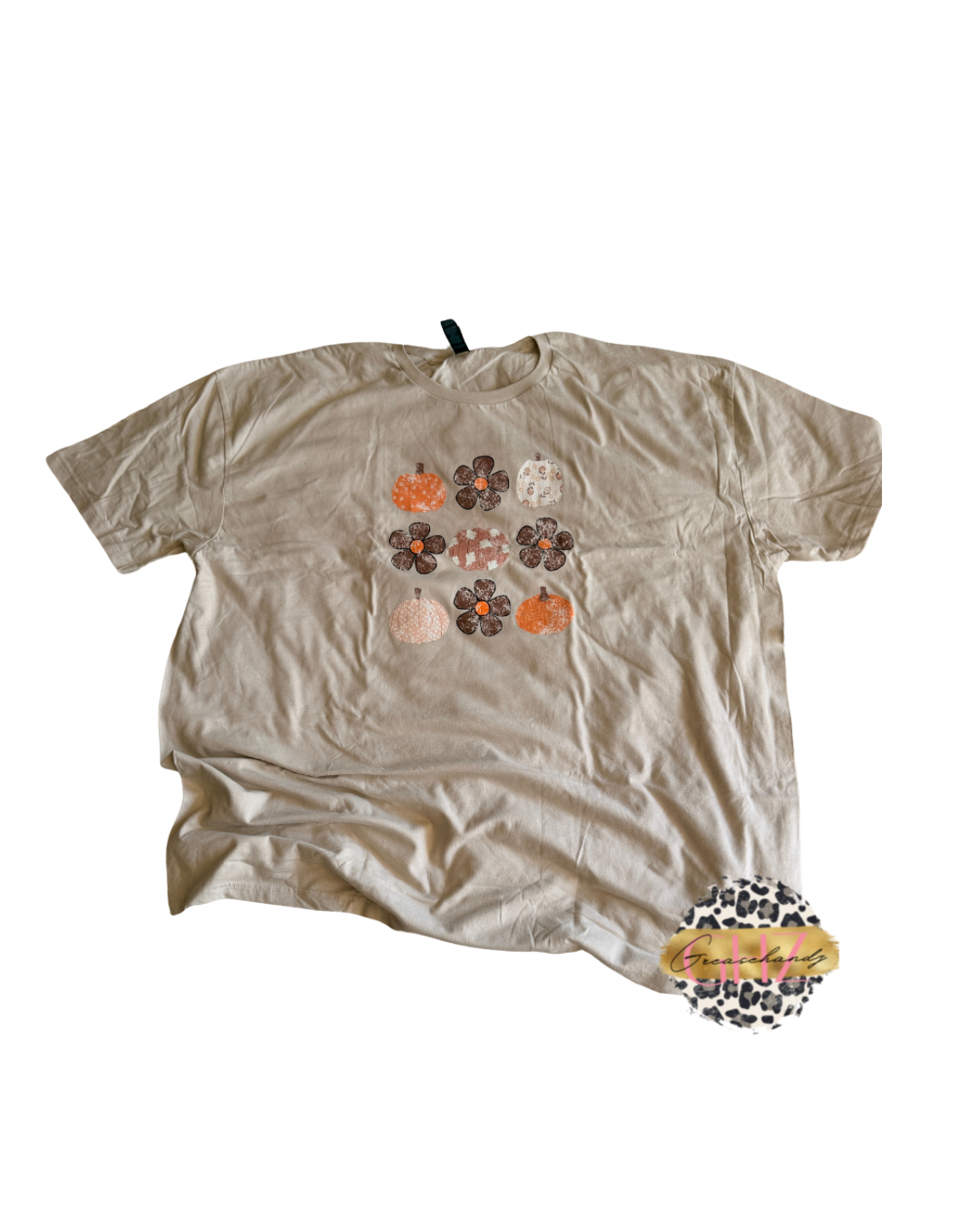 #3 pumpkins and flowers tshirt (4XL)