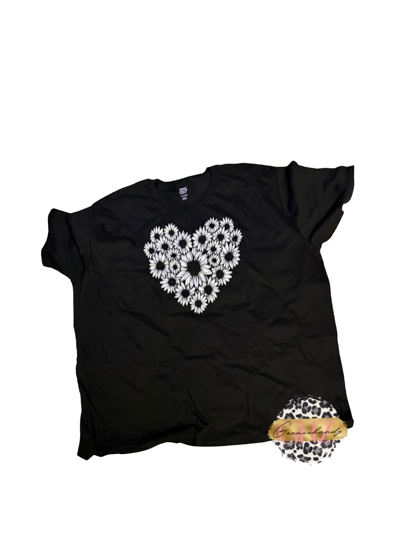 #258 SUnflower heart tshirt (3xl)