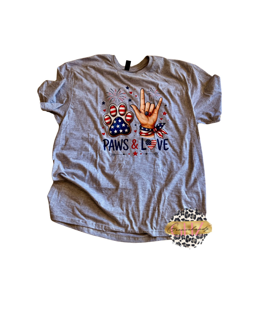 #26 paws and love asl tshirt (XL)