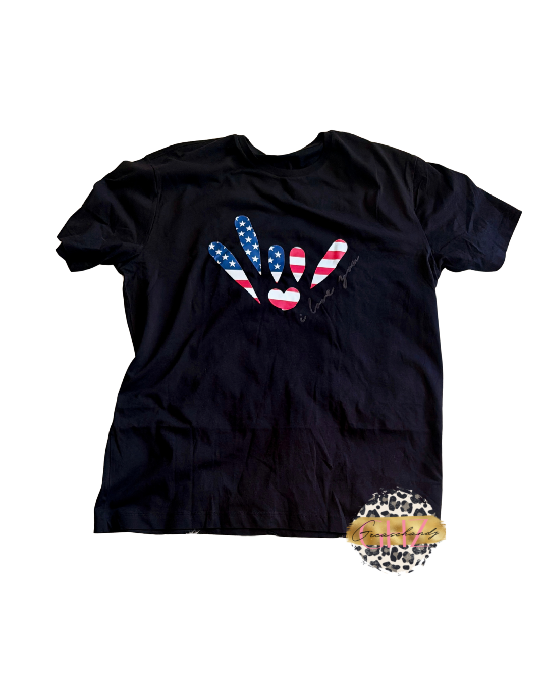#27 USA ily asl tshirt (XL)