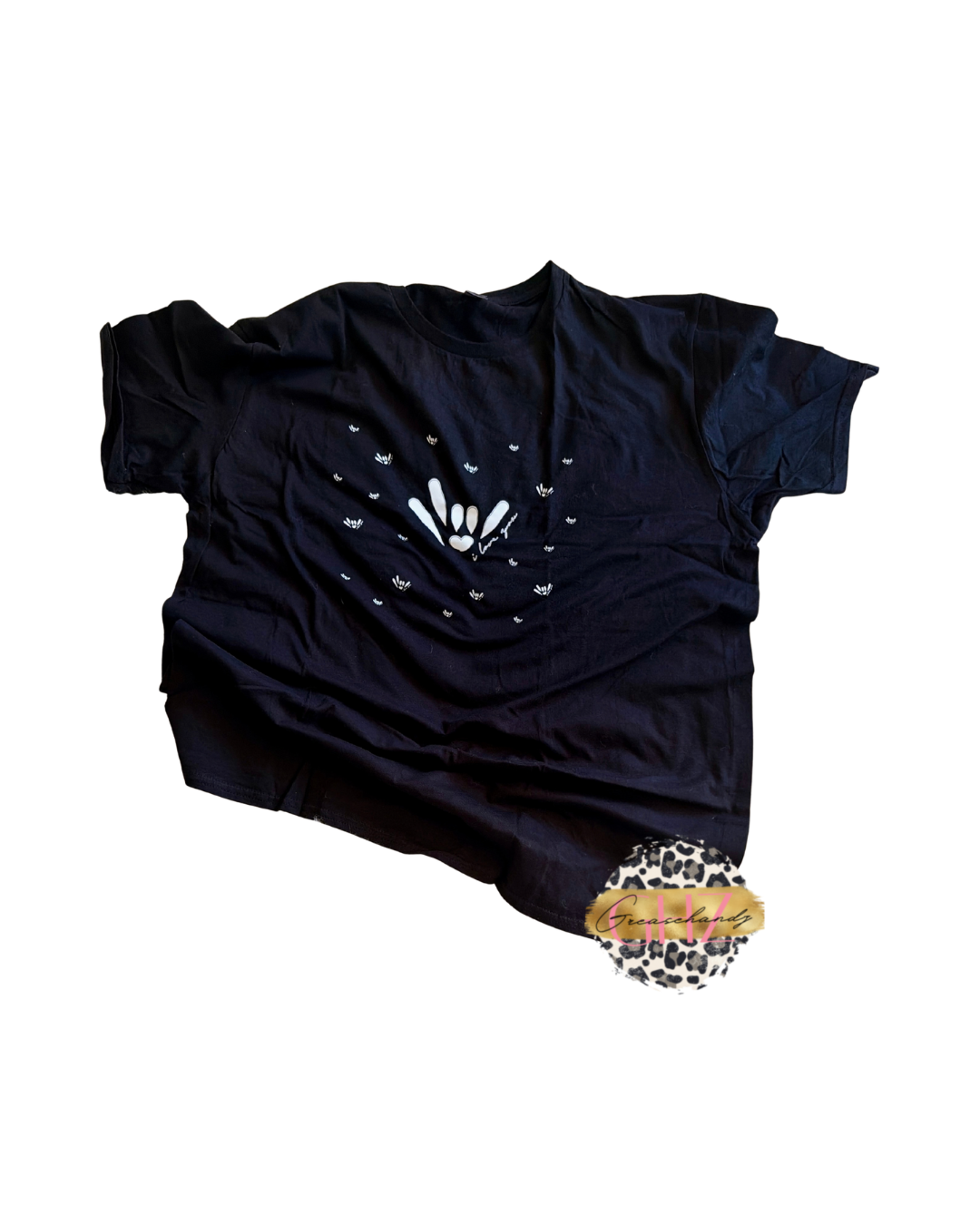 #29 ily asl stars tshirt (XL)