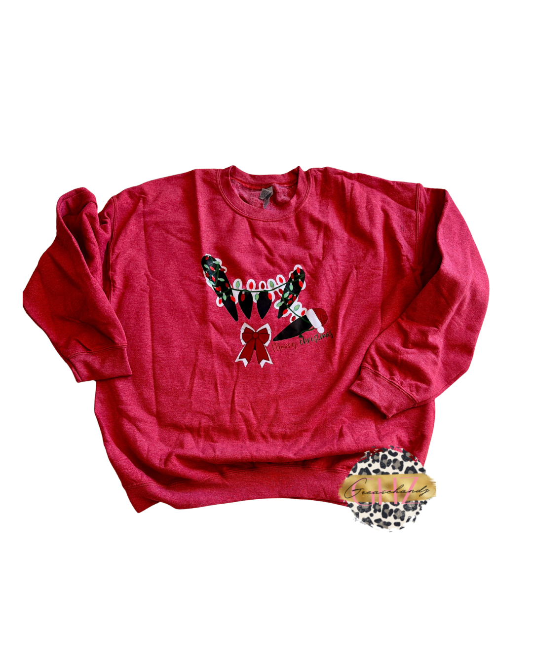 #33 xmas lights ily asl sweatshirt (XL)