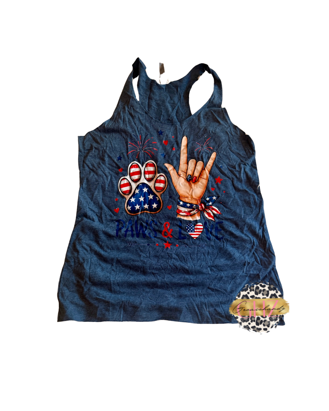 #36 paws and love tanktop (L)