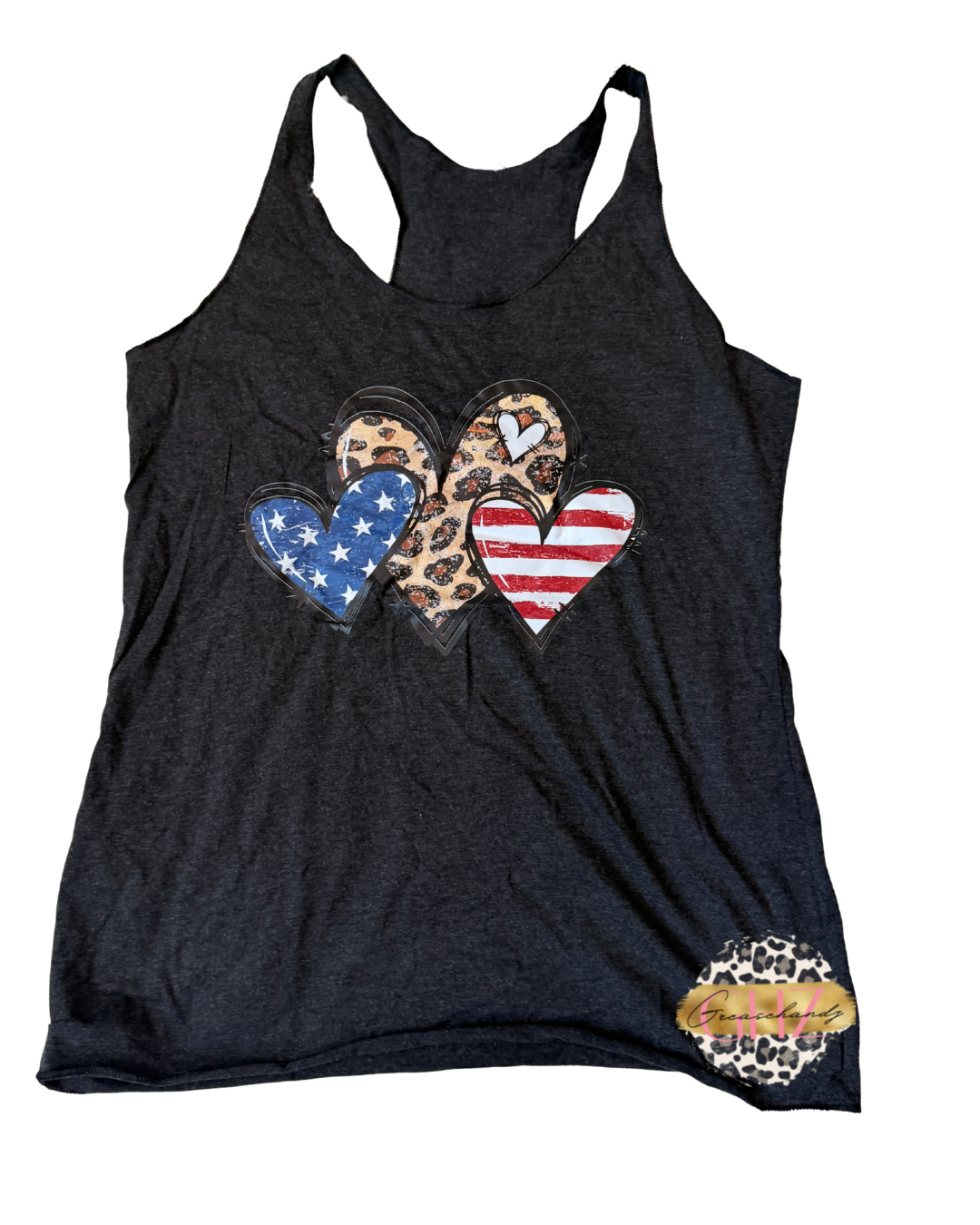 Heart USA Leopard tank top (L)