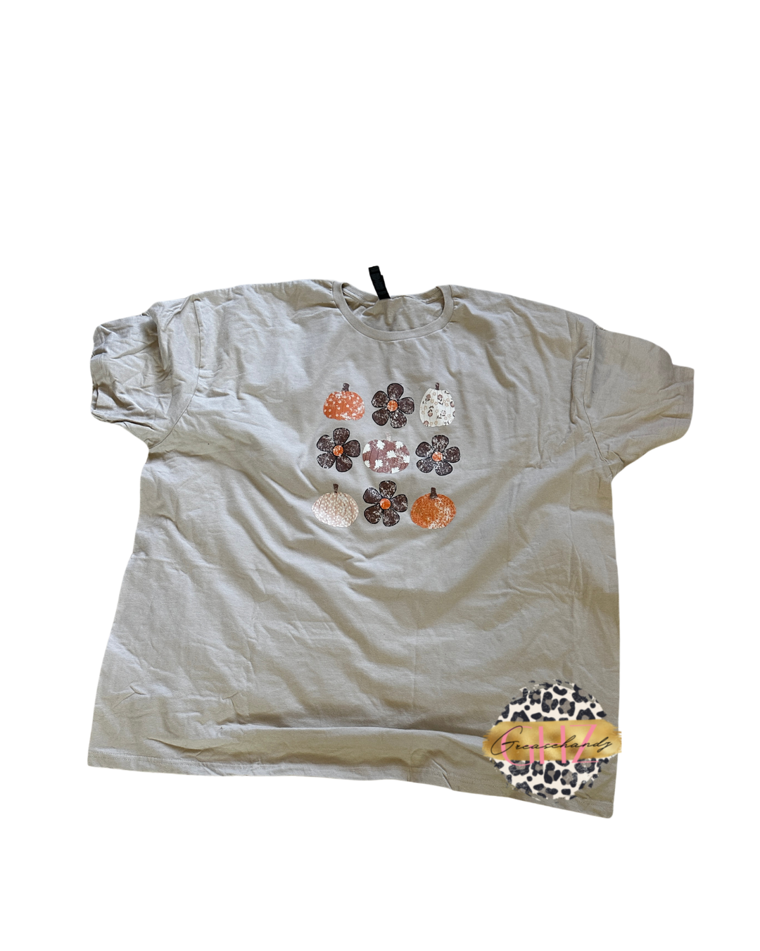 (4xl) Fall flowers and pumpkins tshirt