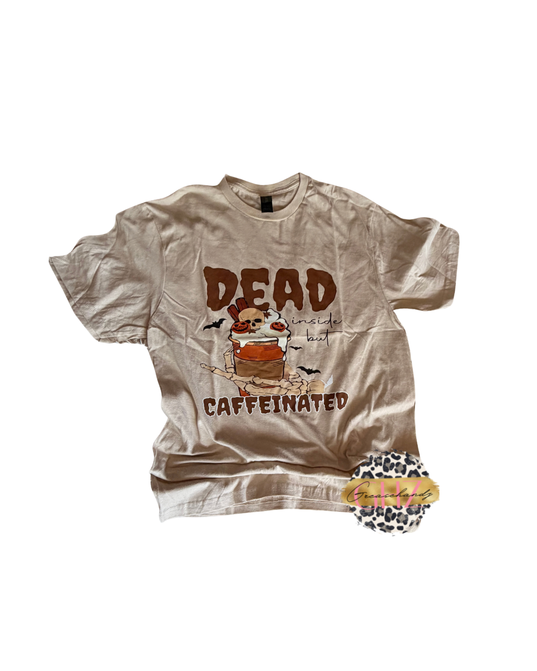 #40 dead inside but caffinated tshirt (M)