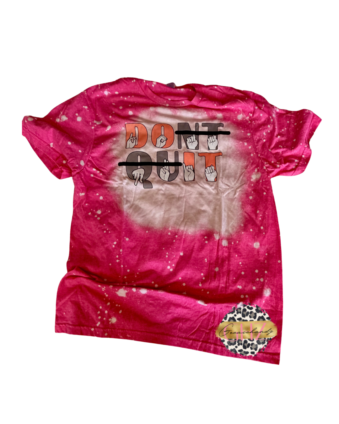 #43 Dont Quit Asl bleached tshirt (m)