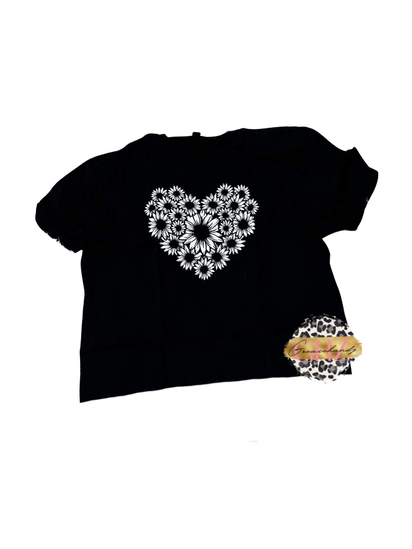 #46 sunflower heart tshirt XL