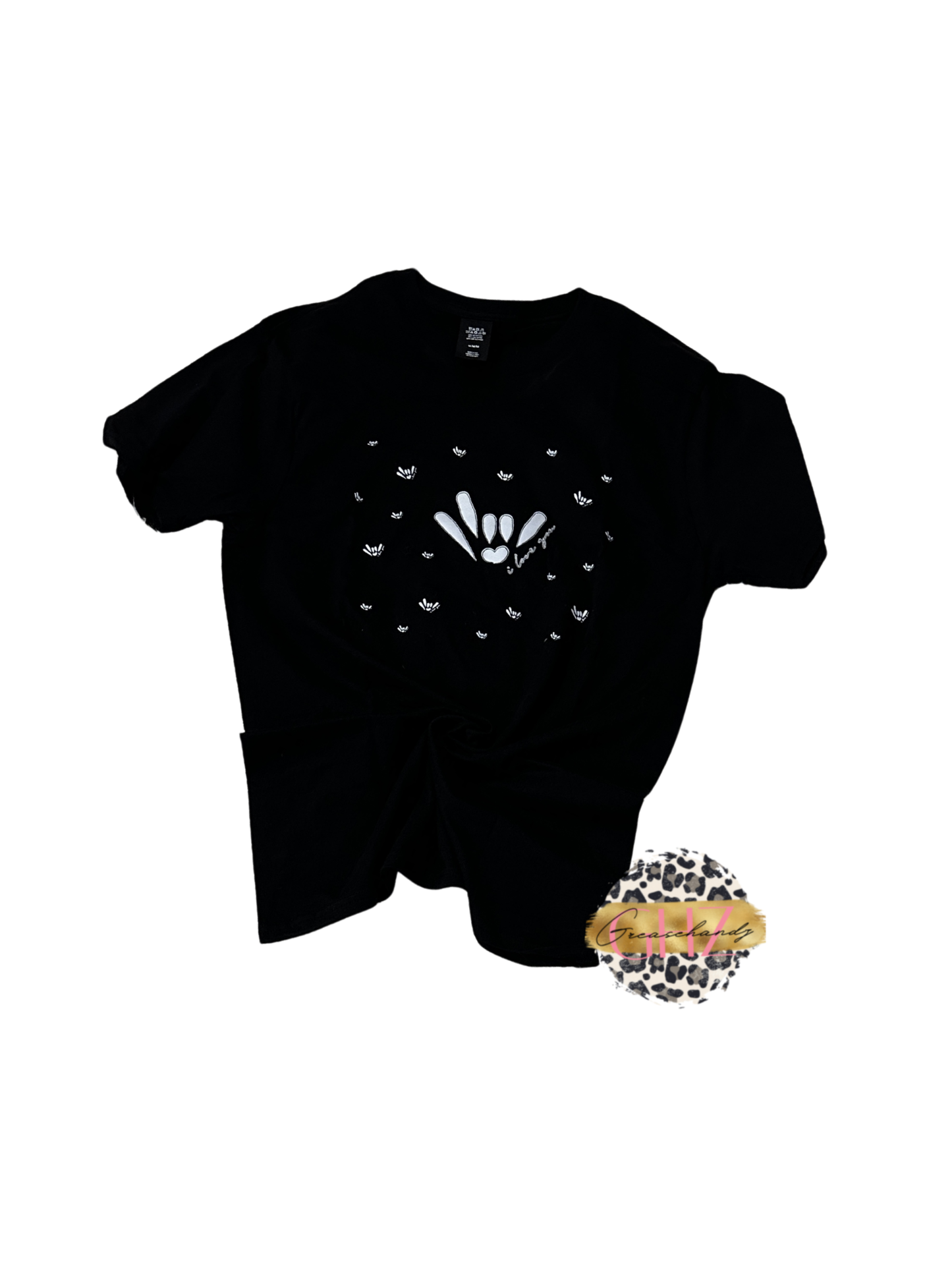 #47 i love you asl tshirt M