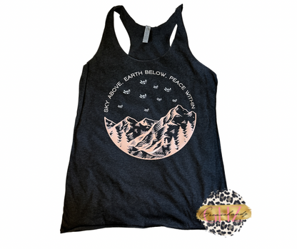 Sky above Earth below Peace within Tank Top