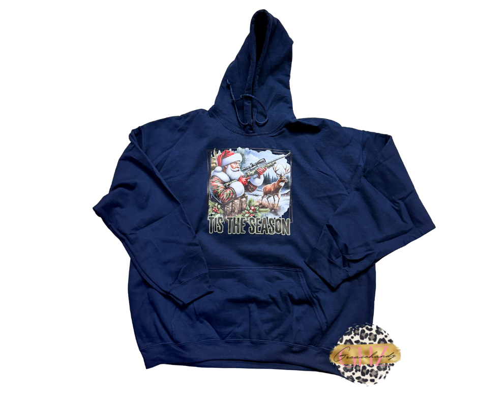 ’Tis Hunting Season with Santa Hoodie