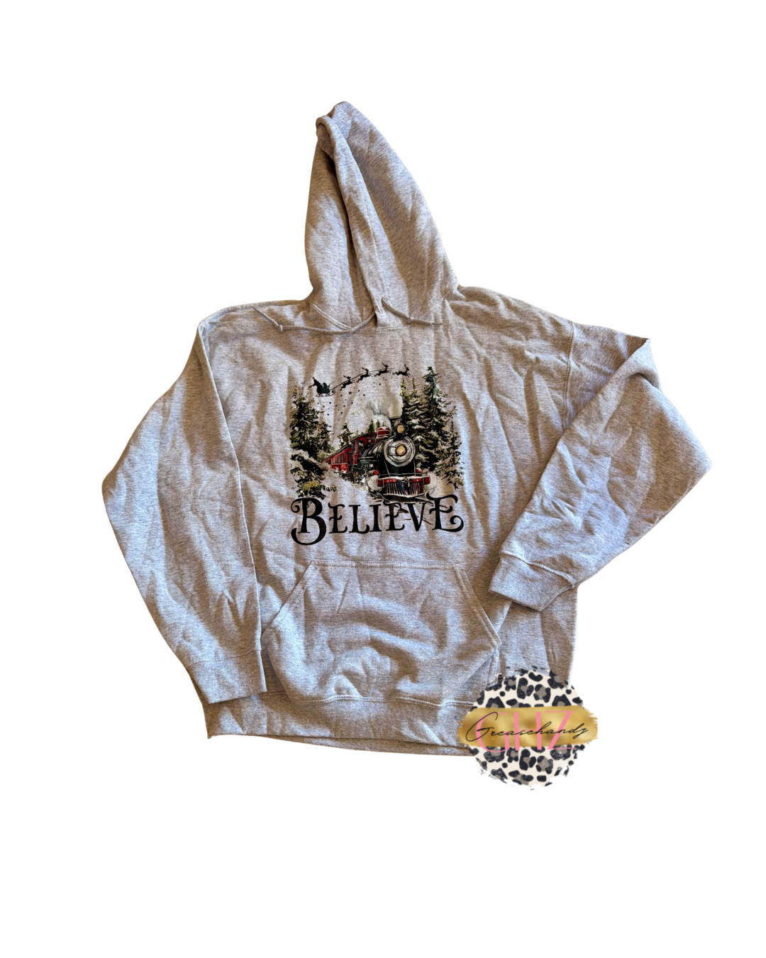 #54 believe train hoodie (L)