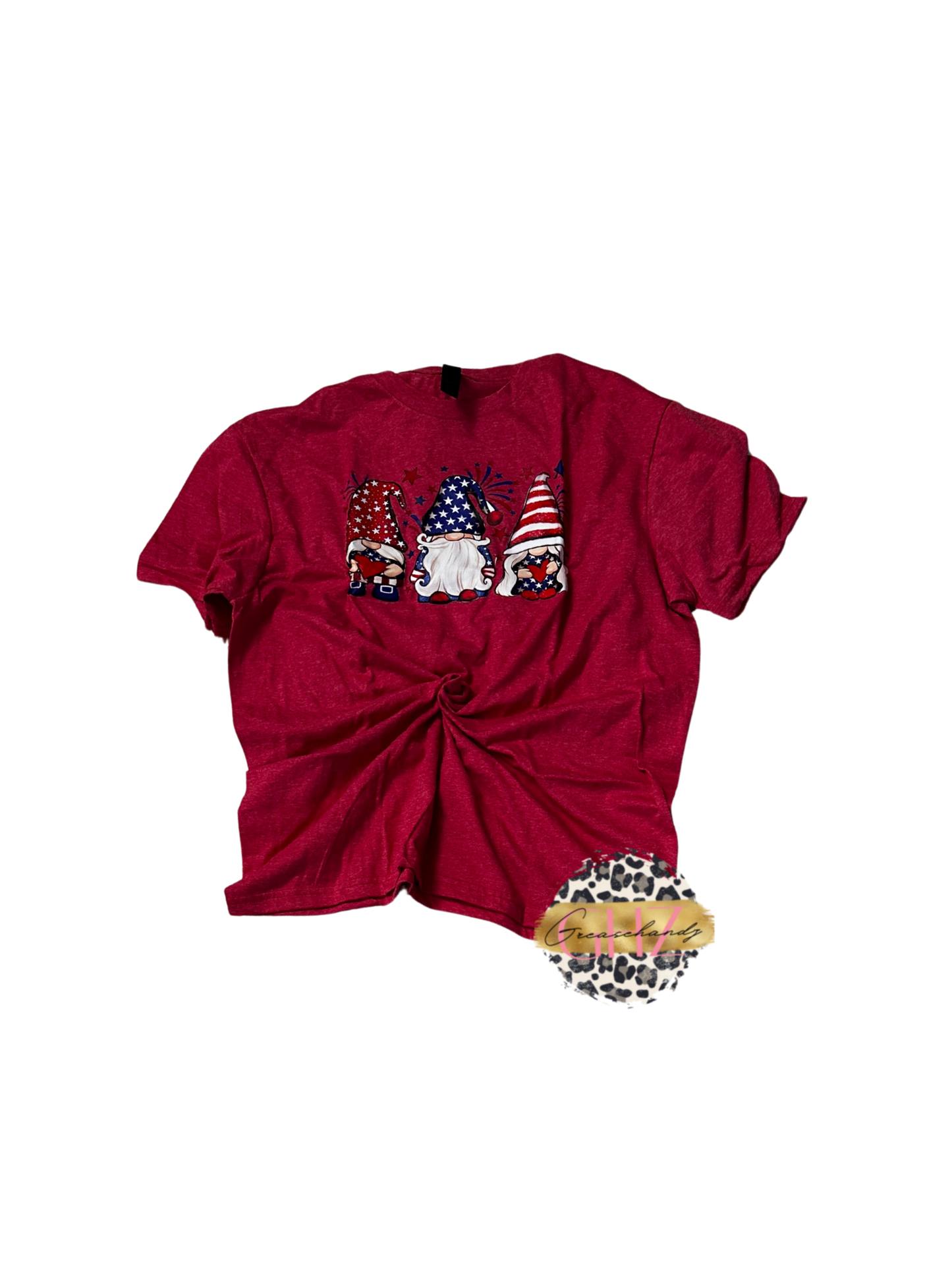 #63 USA gnomes tshirt L