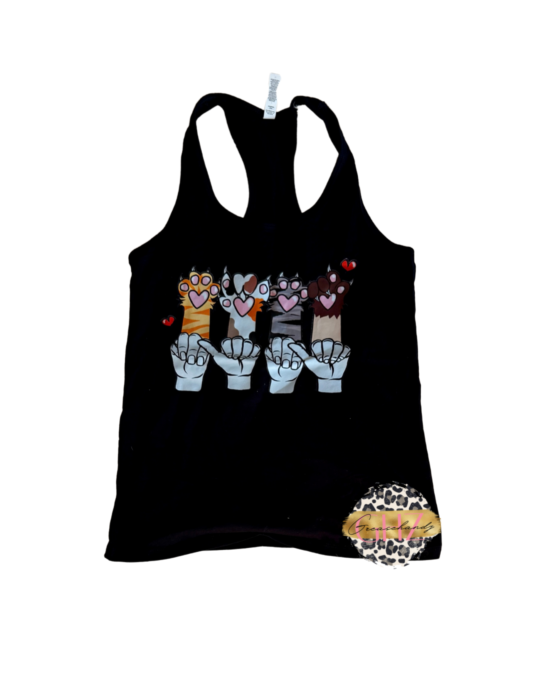 #76 cat mom tanktop asl (M)