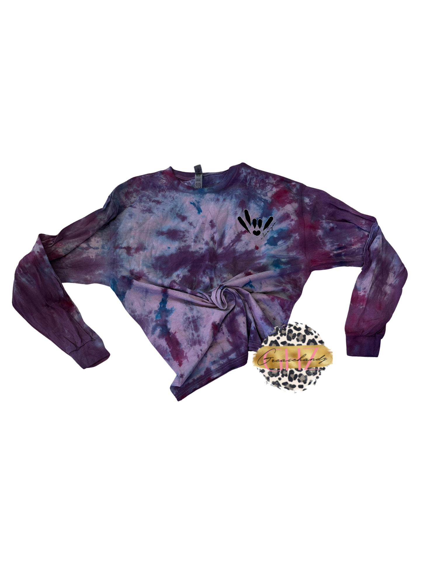 #7 tie dye i love you asl long sleeve (xl)