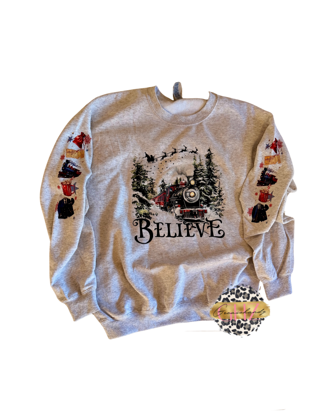 #82 believe train sweatshirt (M)