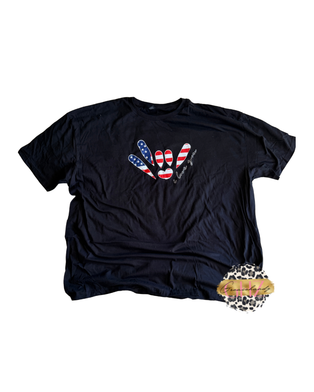 #19 usa ily asl tshirt (4XL)