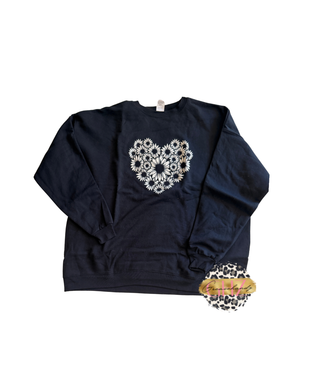 #22 sunflower heart sweatshirt (2XL)