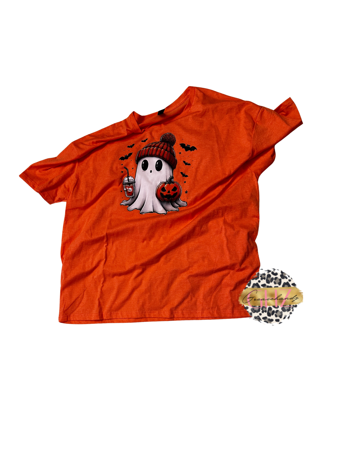 #95 spooky ghost pumpkin tshirt 3xl