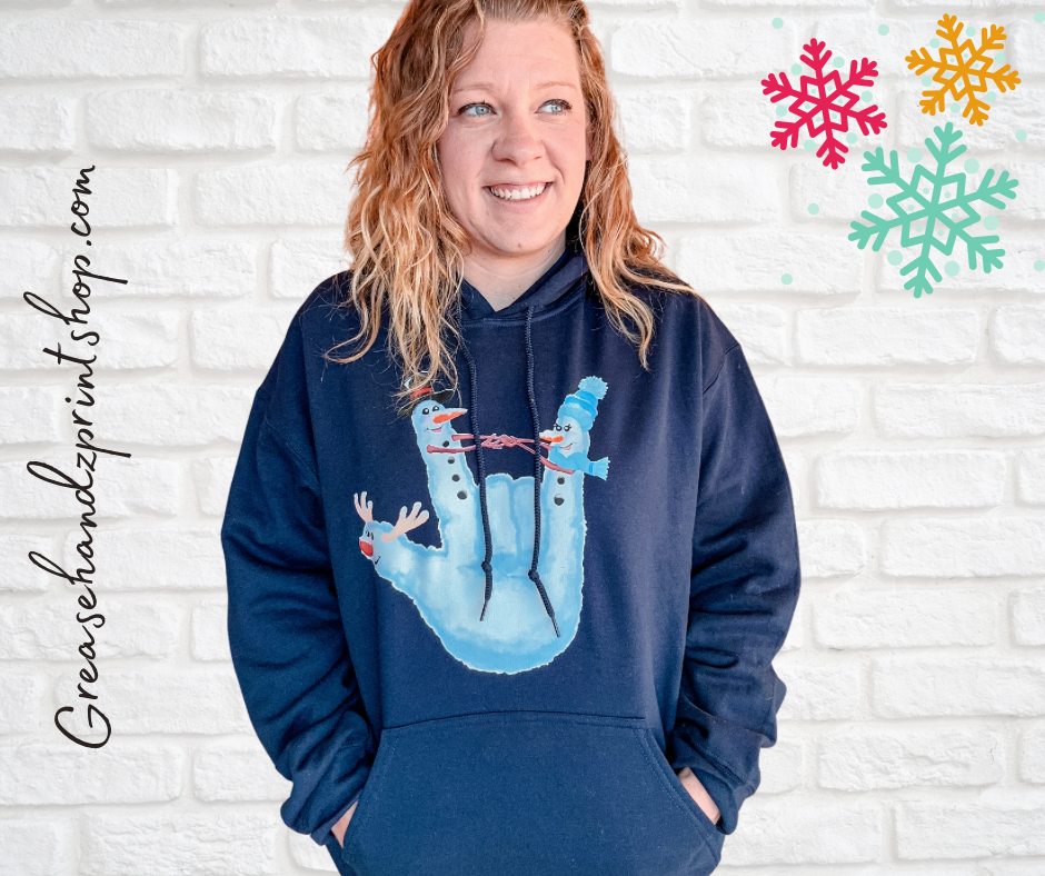 Snowman ILY ASL hoodie