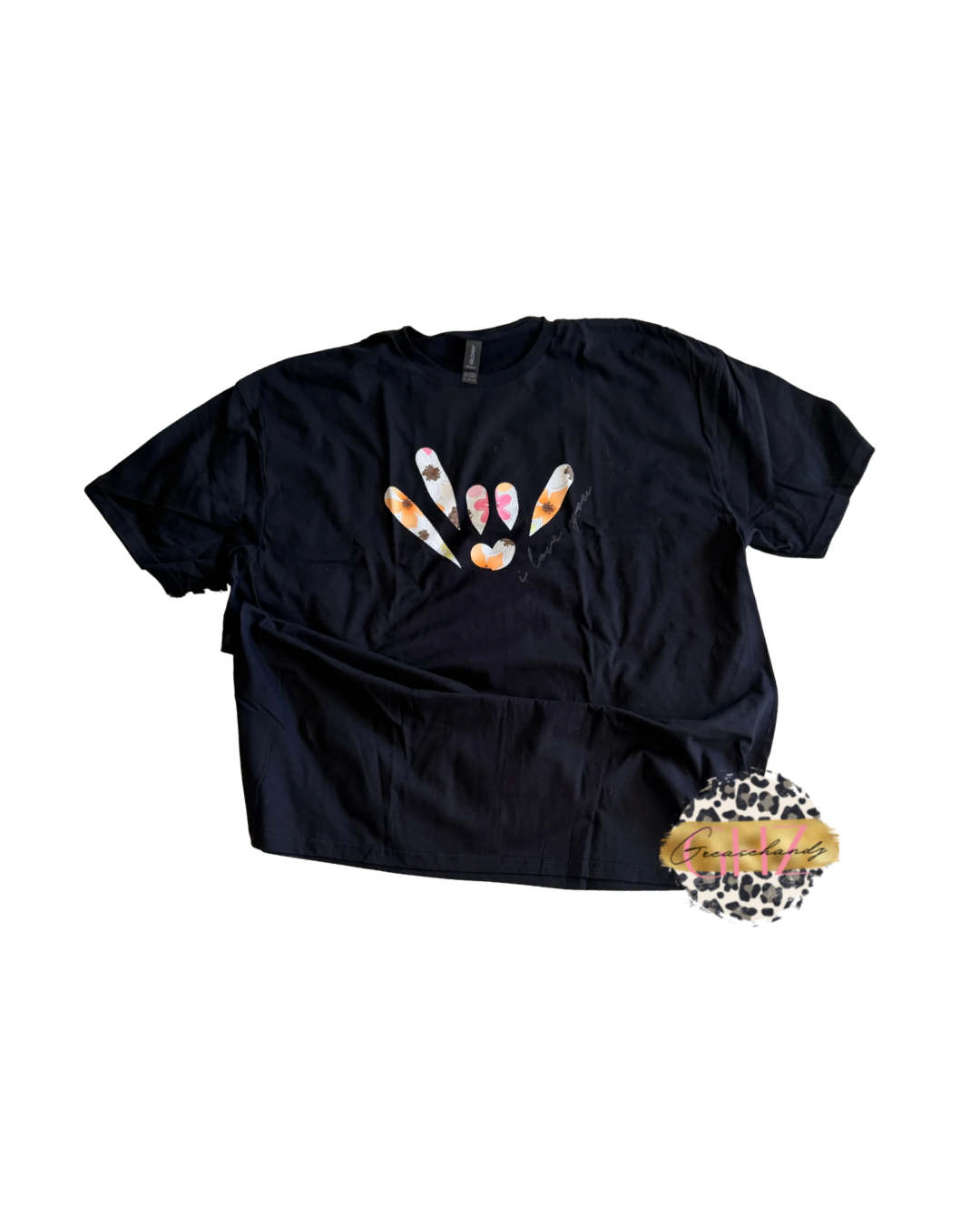 #24 spring ily asl black tshirt (3XL)