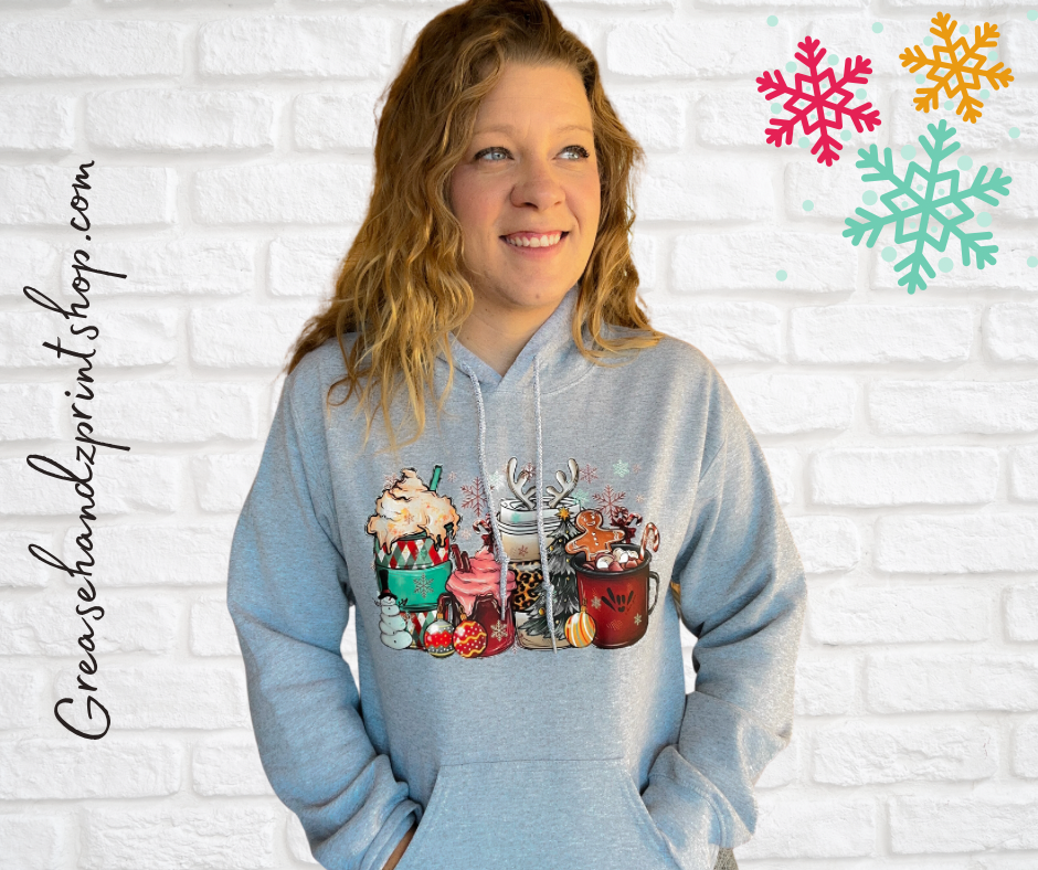 Christmas drinks hoodie