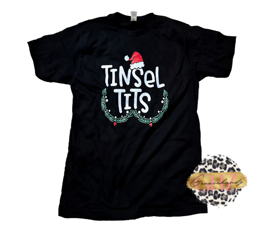 Tinsel tits t-shirt