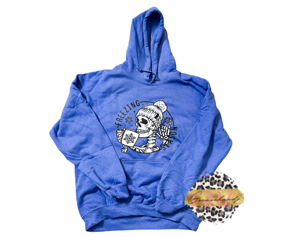 Freezing season Skull ILY Hoodie