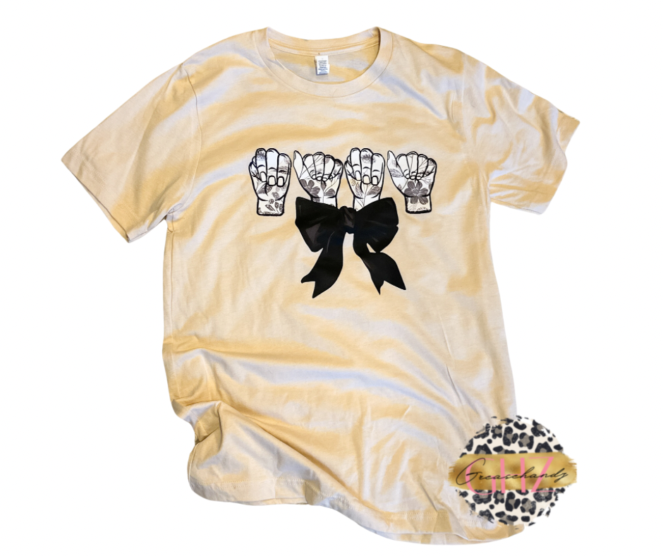 Black and white ribbon MAMA ASL (M)