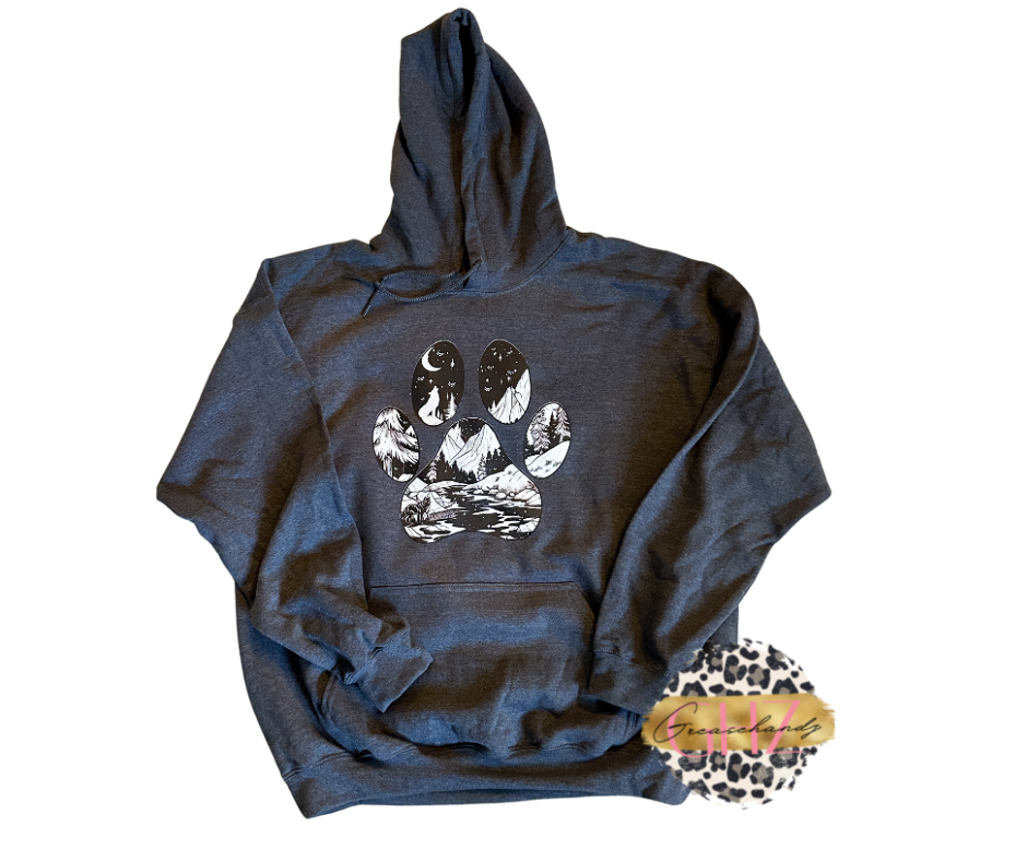 Hike Dog paw hoodie