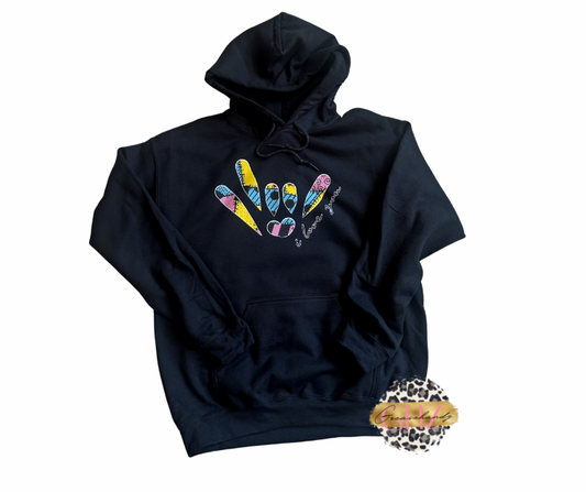 Sally Stripe ILY ASL hoodie