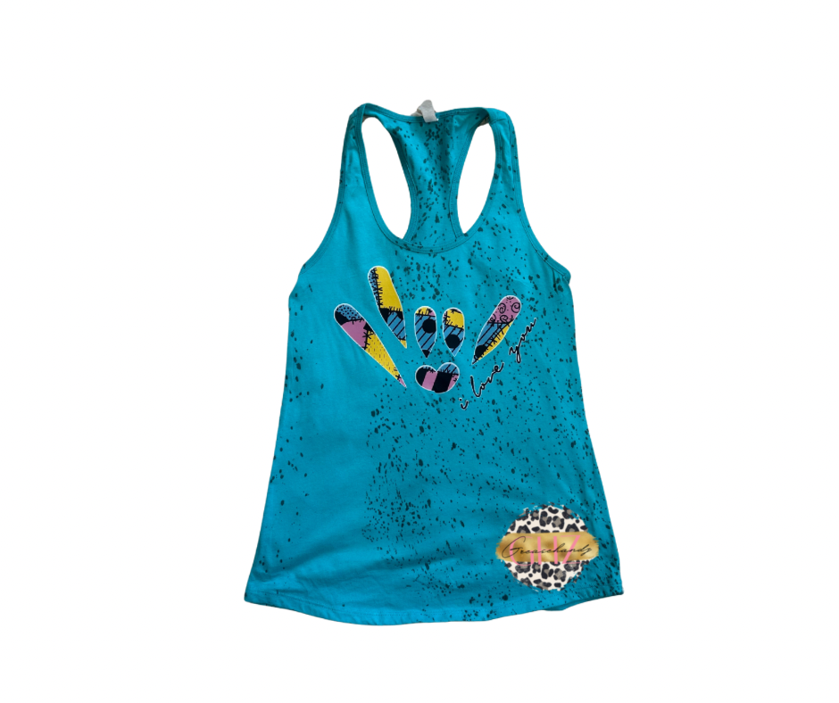 Sally Stripe ILY ASL tank top (different color)
