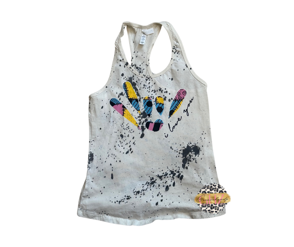 Sally Stripe ILY ASL tank top (different color)