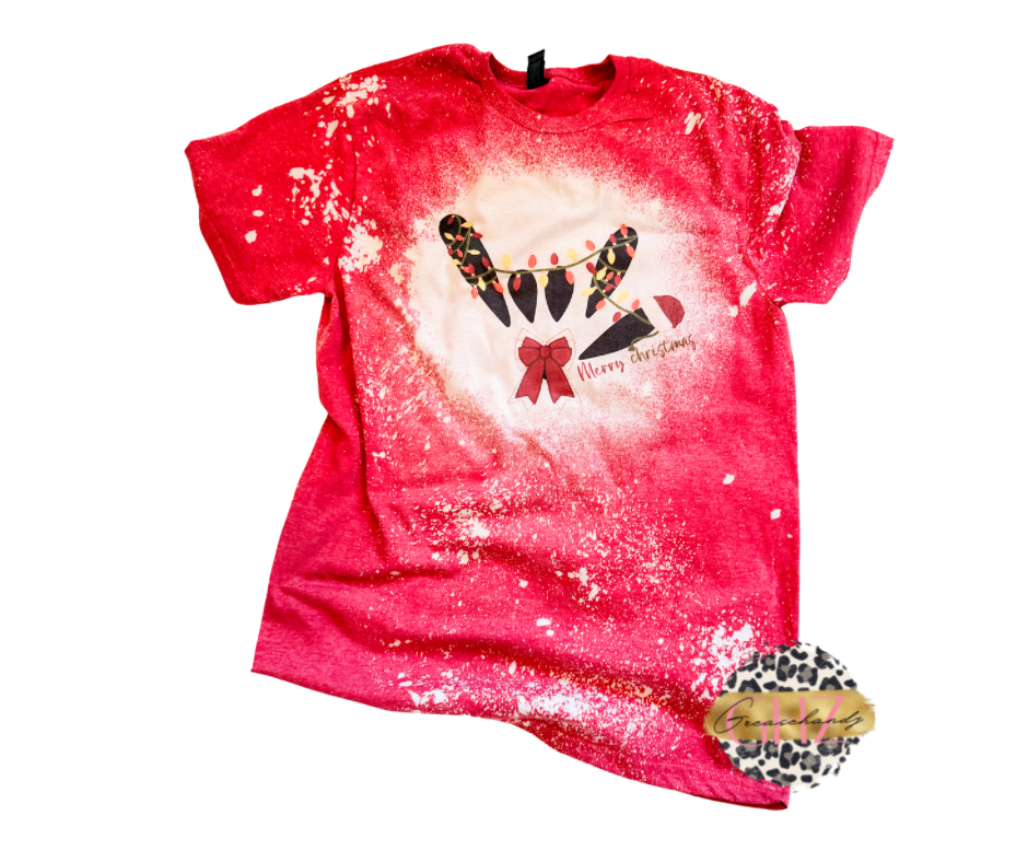 ILY ASL Christmas Bleached shirt