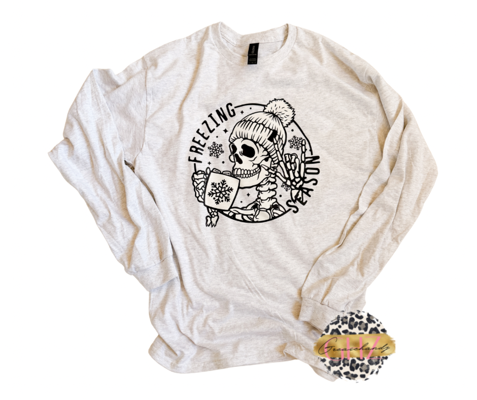 Freezing Season bone ILY ASL long sleeve