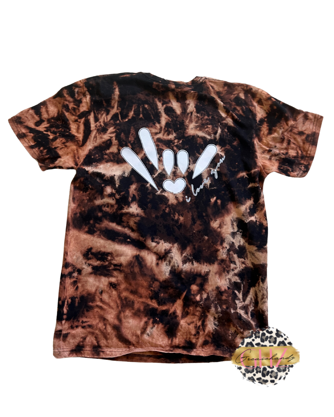 Acid wash ILY ASL t-shirt