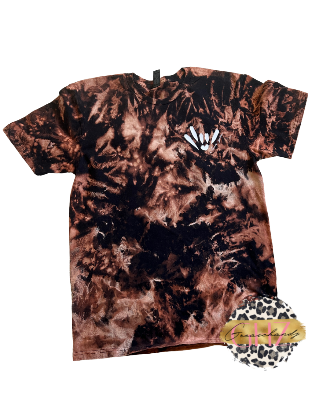 Acid wash ILY ASL t-shirt