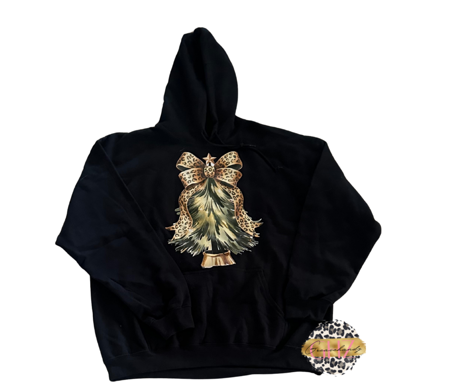 Christmas tree ribbon XL hoodie
