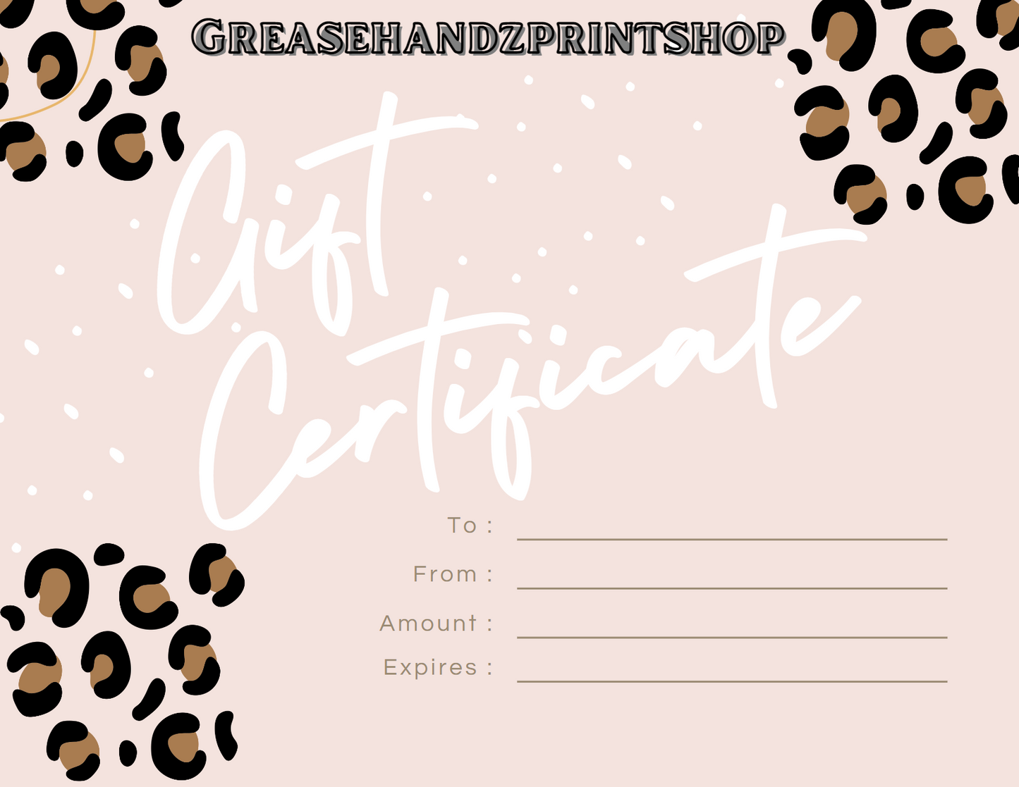 Greasehandzprintshop Gift Card