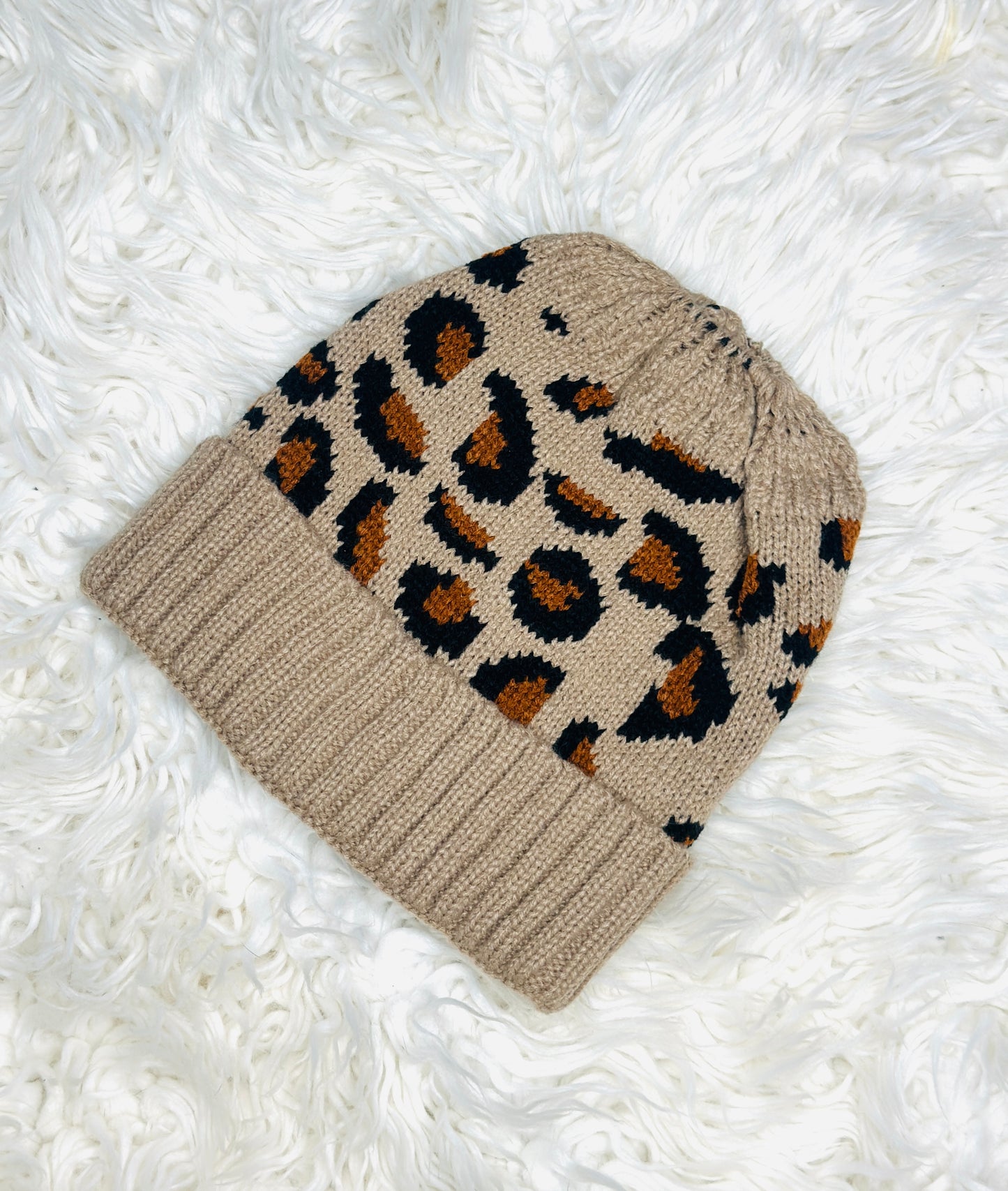 Knit Messy Bun Ponytail Beanie Winter Hat for Women